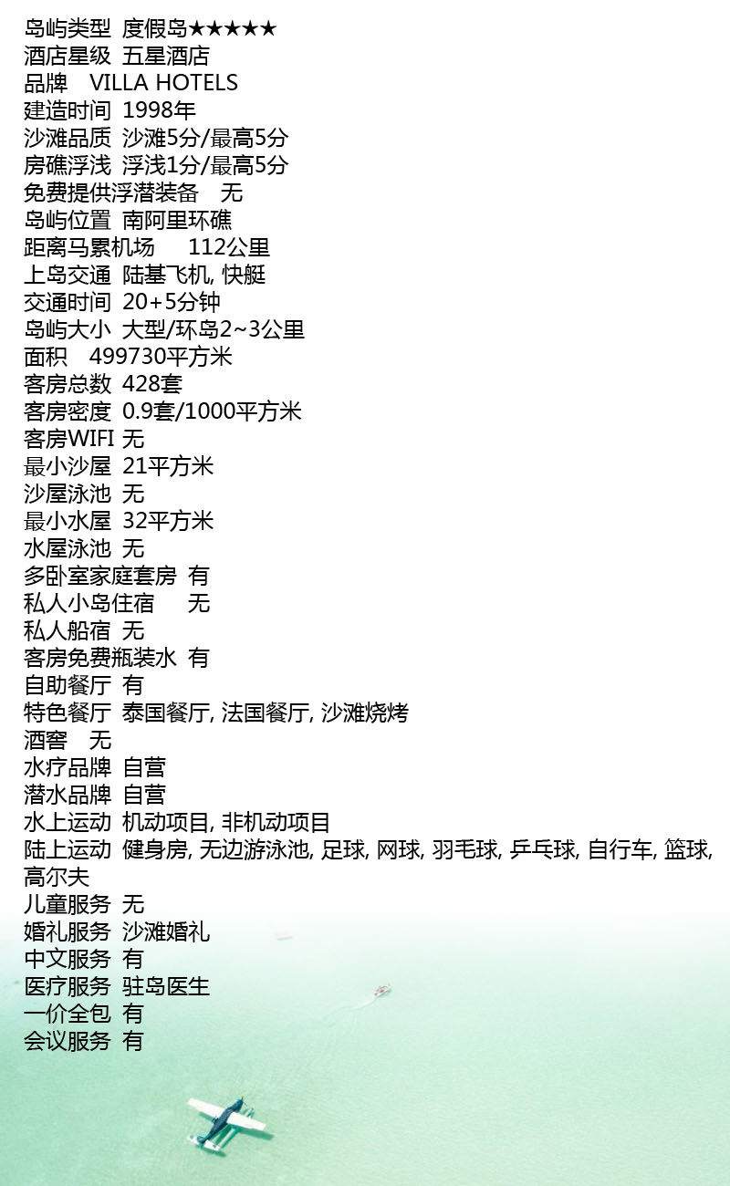 馬爾代夫太陽島信息